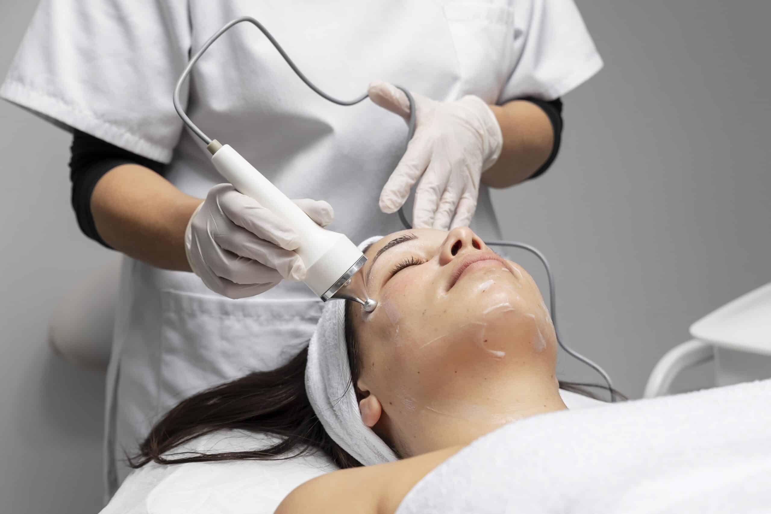 Tampa medspa patient receiving professional aesthetic facial treatment at an aesthetic clinic