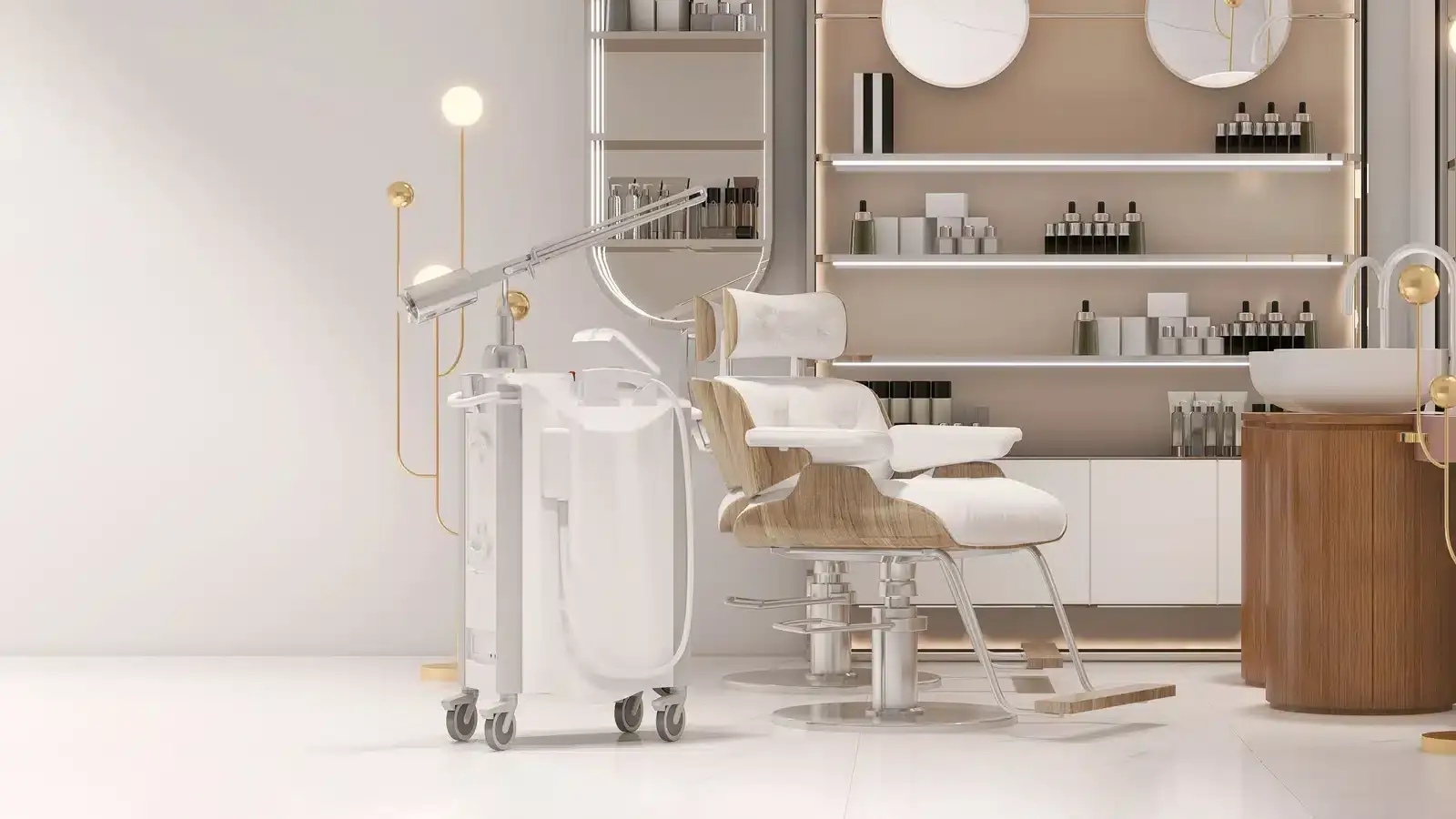 The treatment area of a modern aesthetic practice, illustrating the kind of clinic whose patients often prefer not to be publicly identified in online reviews.