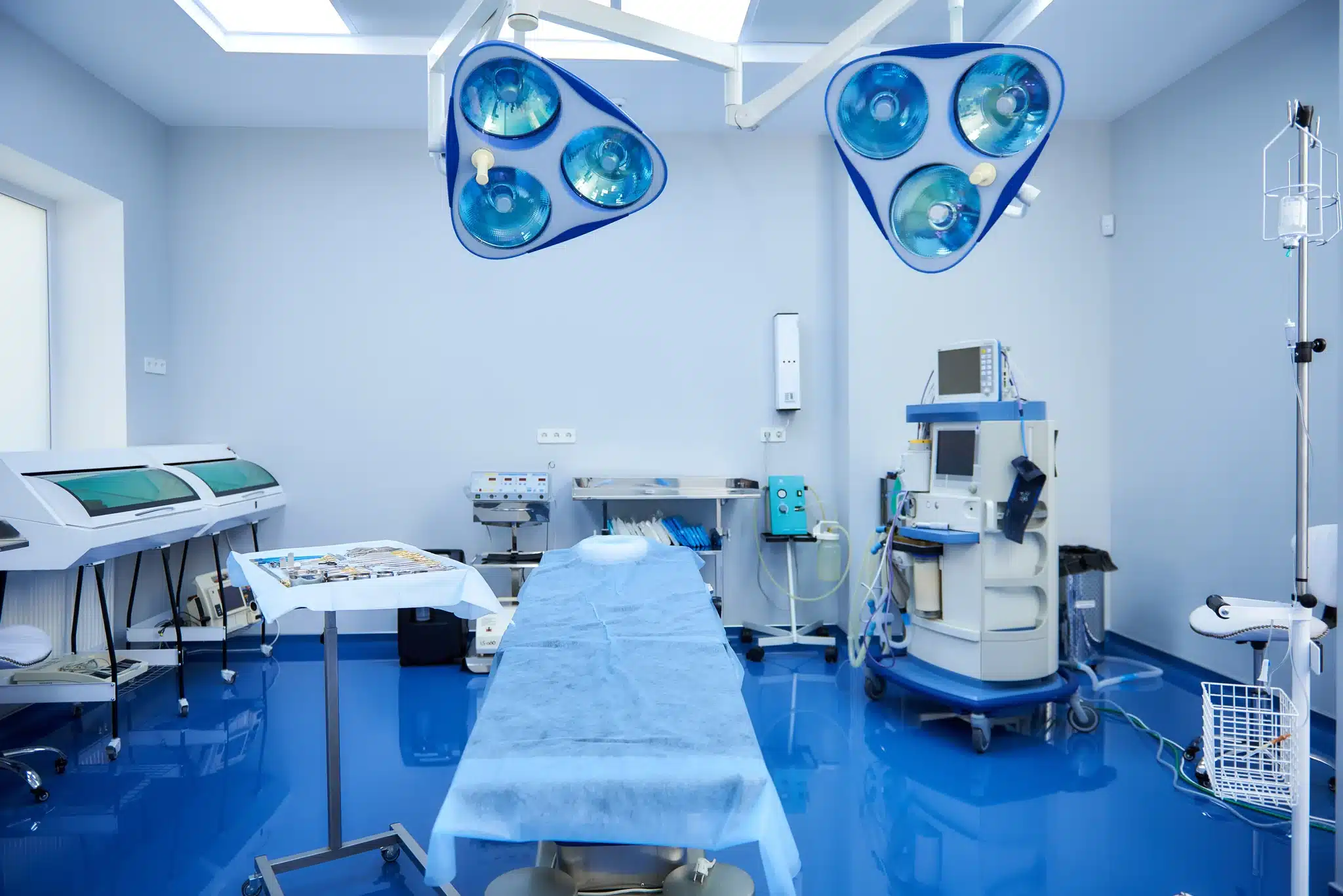 An accredited Jacksonville operating room equipped for plastic surgery