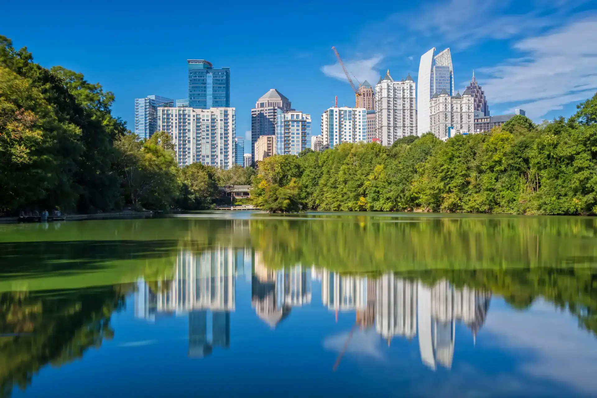 The Atlanta, Georgia skyline rising above Midtown, the center of the state's plastic surgery market